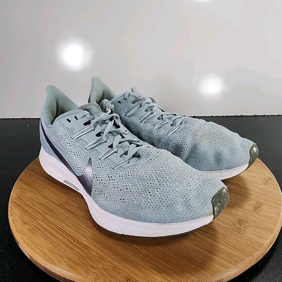 Womens  Nike Air Zoom Pegasus Low Sz 8.5 009560 Blue Knit Running Sneakers Shoes - Picture 2 of 9